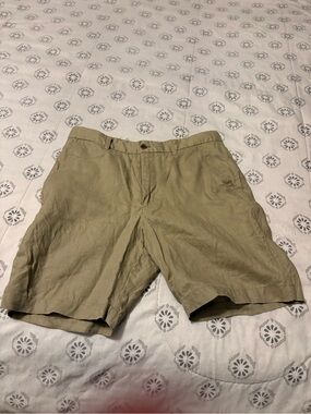 Men's M Zara Khaki Linen Shorts